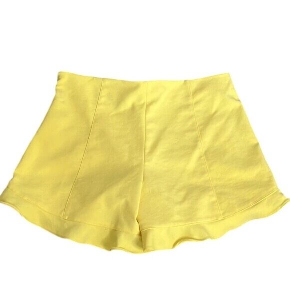 1. State Ruffle Hem Short Yellow Honeysuckle Size 10 - Picture 6 of 8